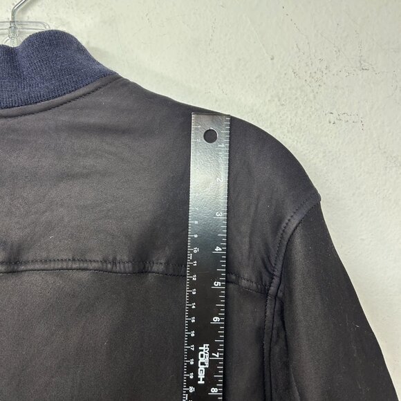 Saks Fifth Ave mens baseball coat blue large vtg Suede Western Jacket bomber - Picture 10 of 14
